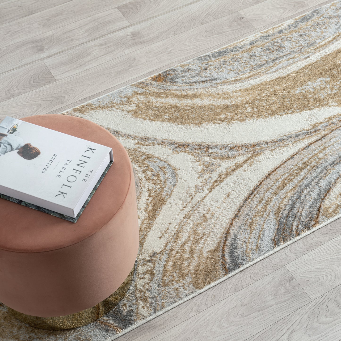 Astana 184 Sand Modern Hallway Runner Saray Rugs