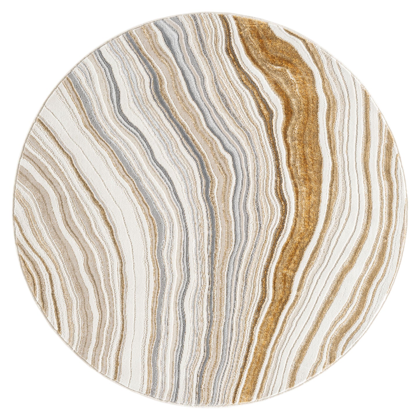 Astana 185 Stone Modern Round Rug