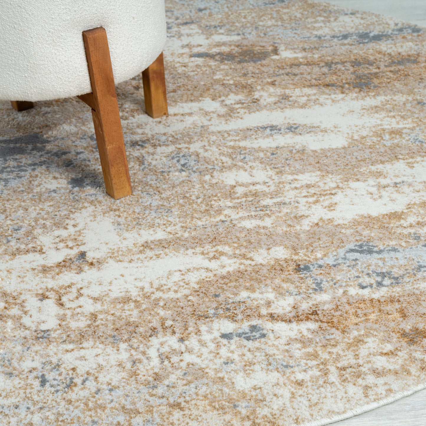 Astana 187 Taupa Modern Round Rug Saray Rugs