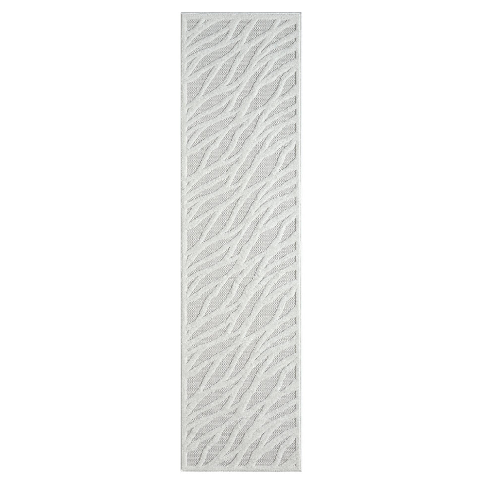 Calmer 415 Ivory geometric patterns Hallway Runner Saray Rugs