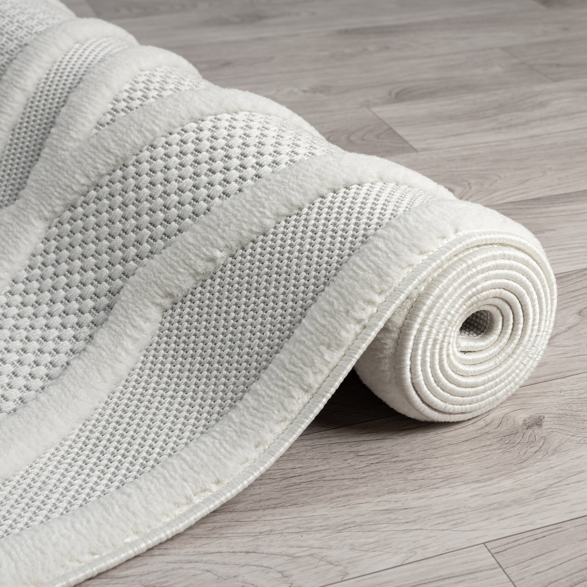 Calmer 418 Frost geometric patterns Hallway Runner Saray Rugs