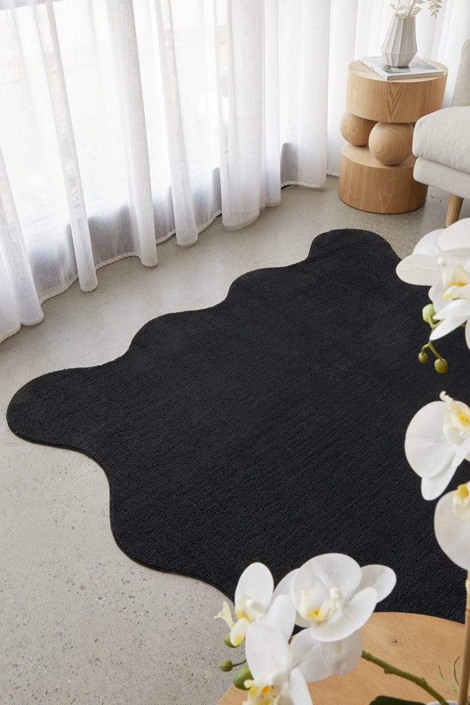 Everest Black Washable Rug Rug Culture