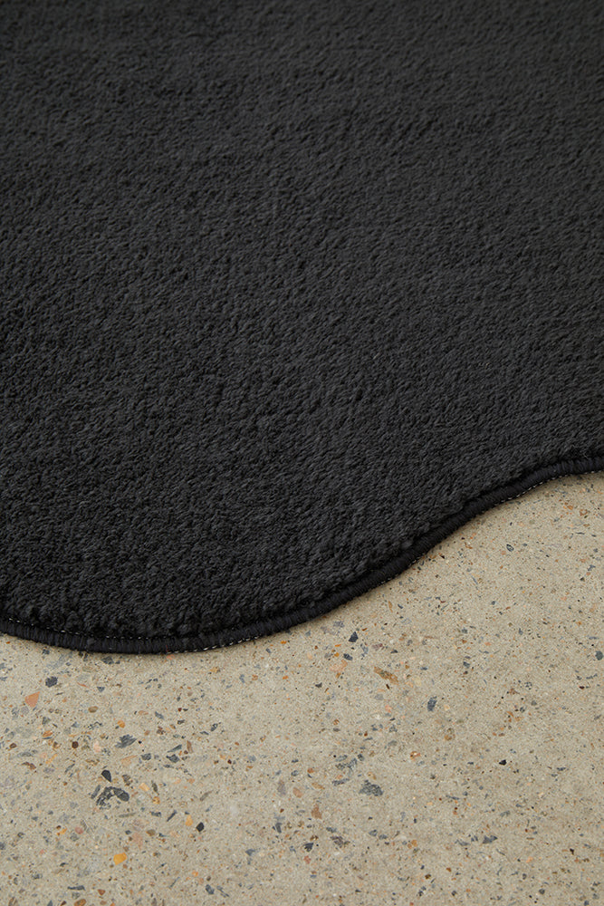 Everest Black Washable Rug Rug Culture