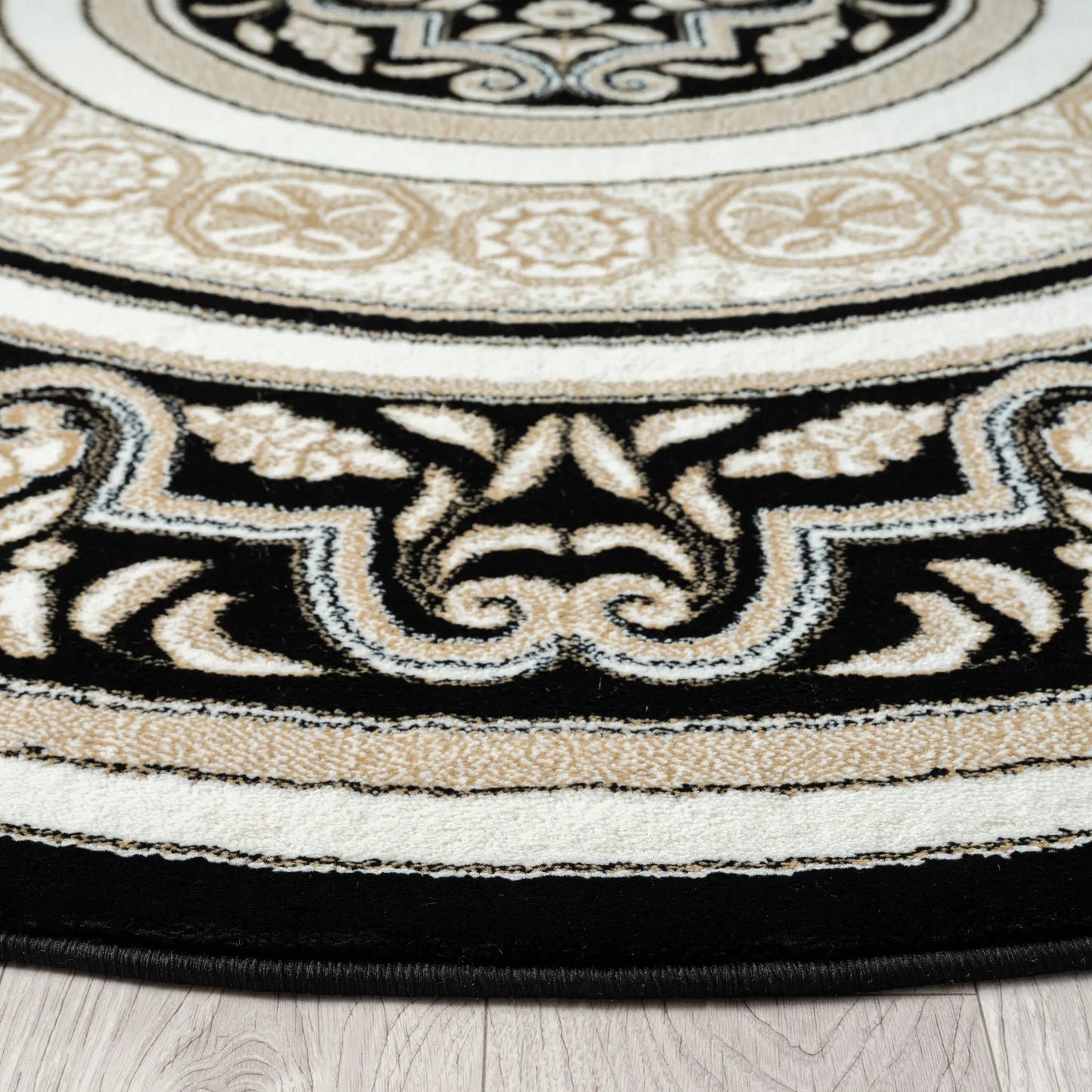 Empire 523 Black Round Rug Saray Rugs