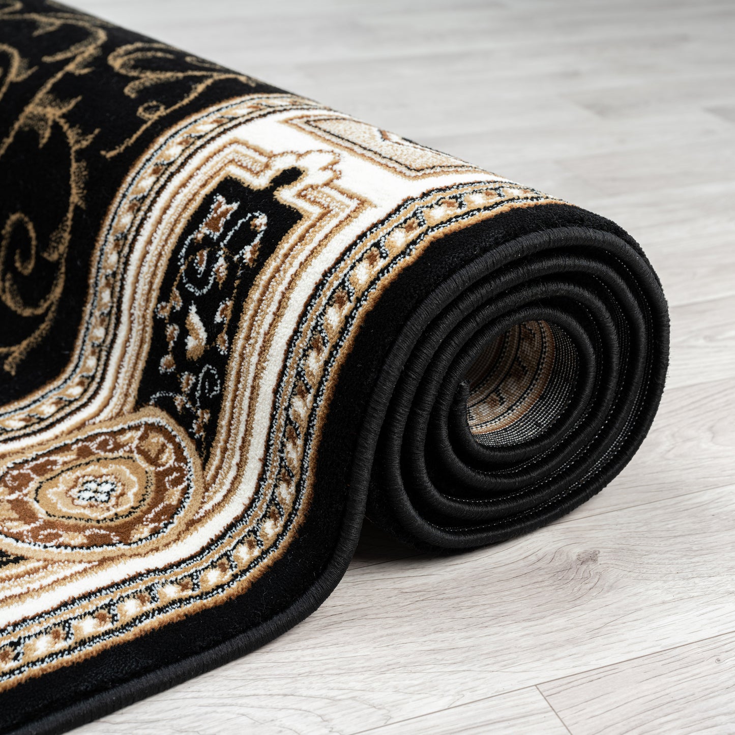 Oriental 511 black Traditional Hallway Runner Saray Rugs