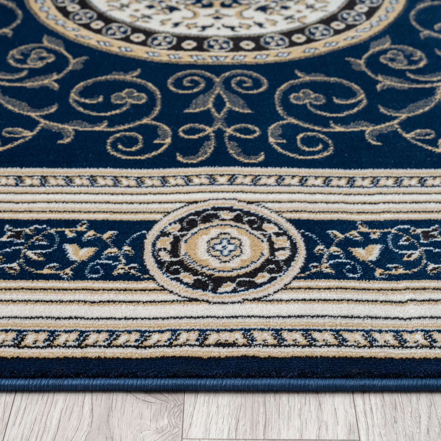 Oriental 511 Navy Traditional Hallway Runner Saray Rugs