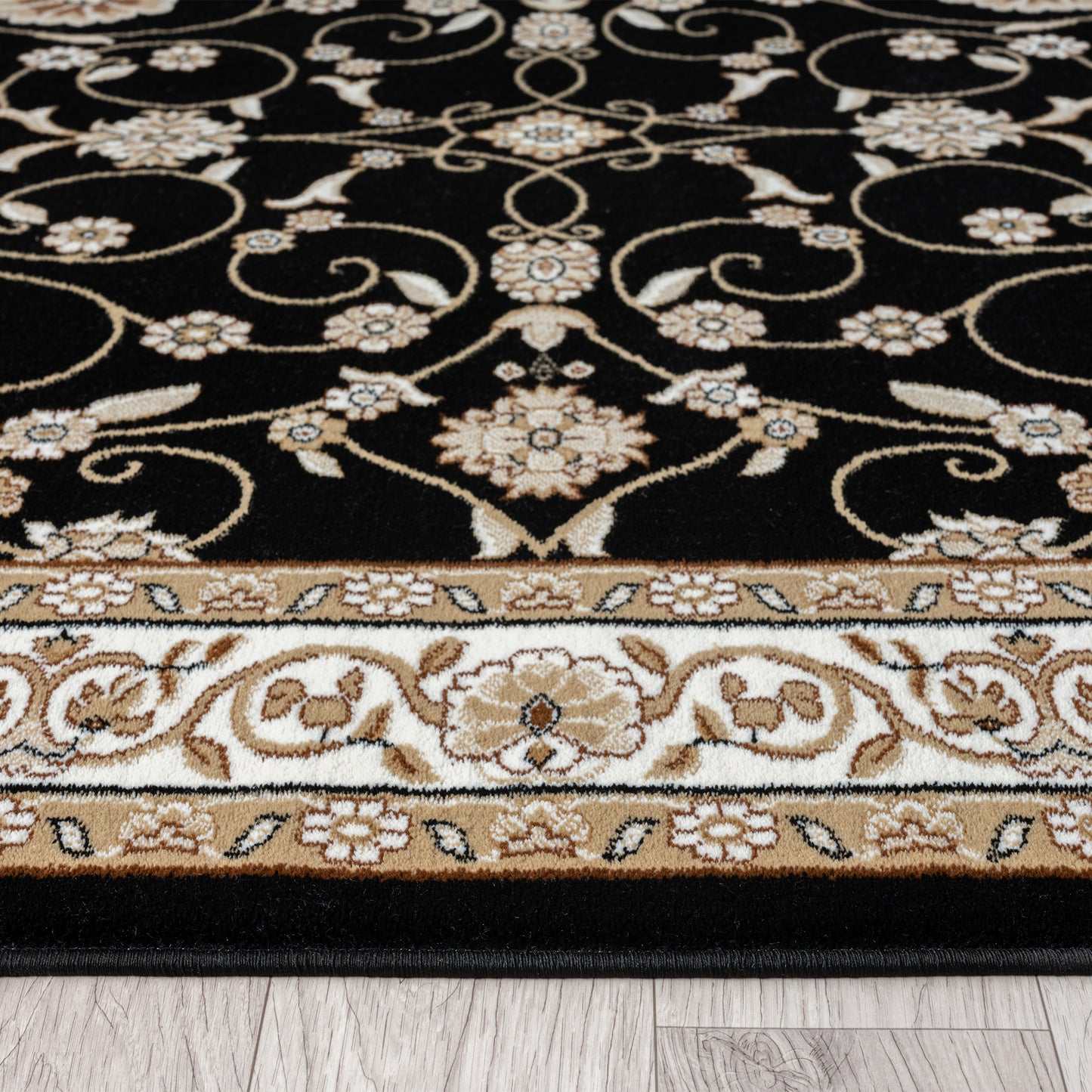Oriental 512 black Traditional Hallway Runner Saray Rugs