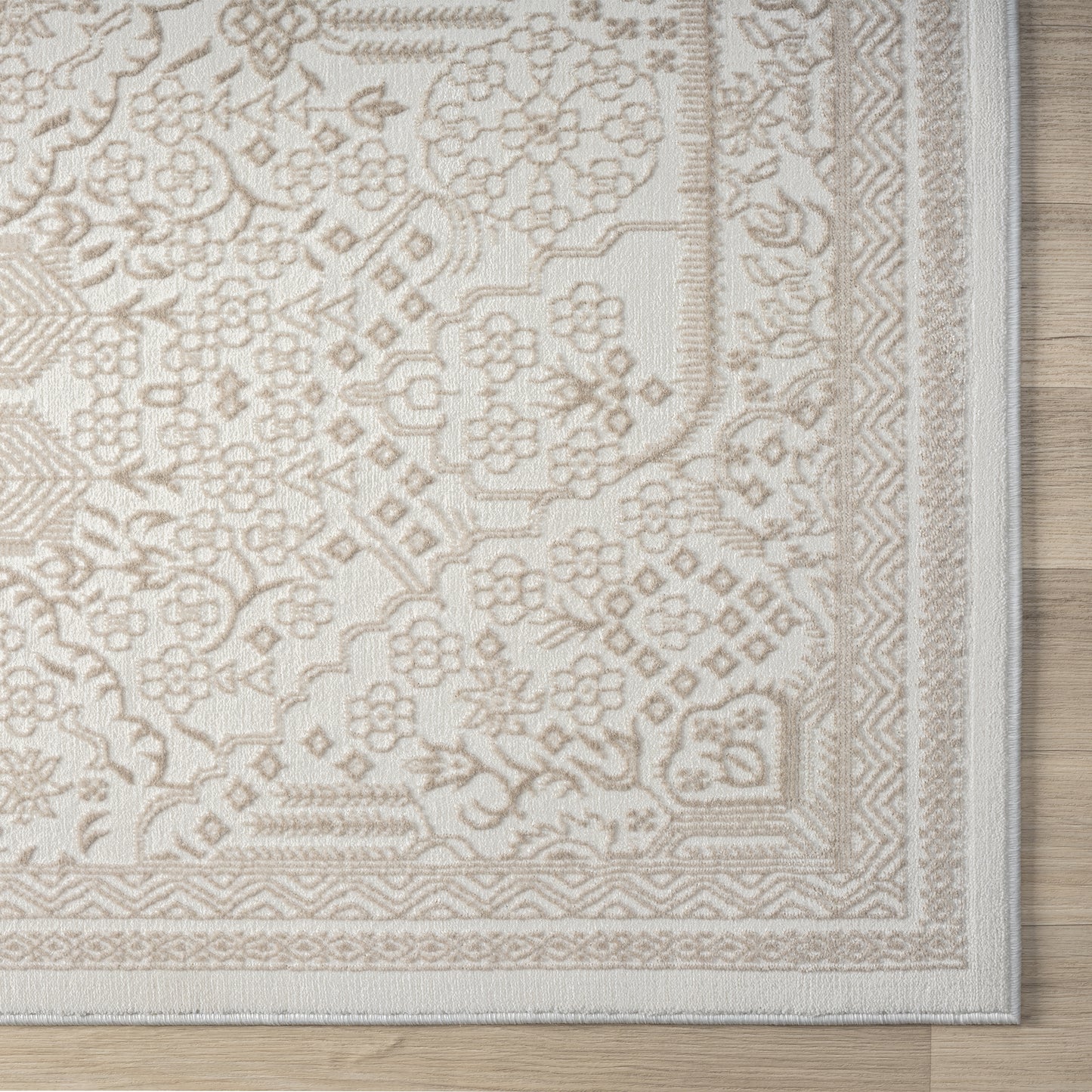 Fabled 472 Sand Serene Modern Hallway Runner Rug