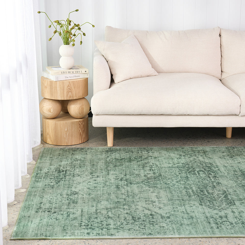 Graceful  Emerald Green Rug