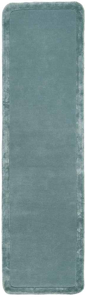 Hunter Blue Wool-Viscose Runner Rug Rug Culture