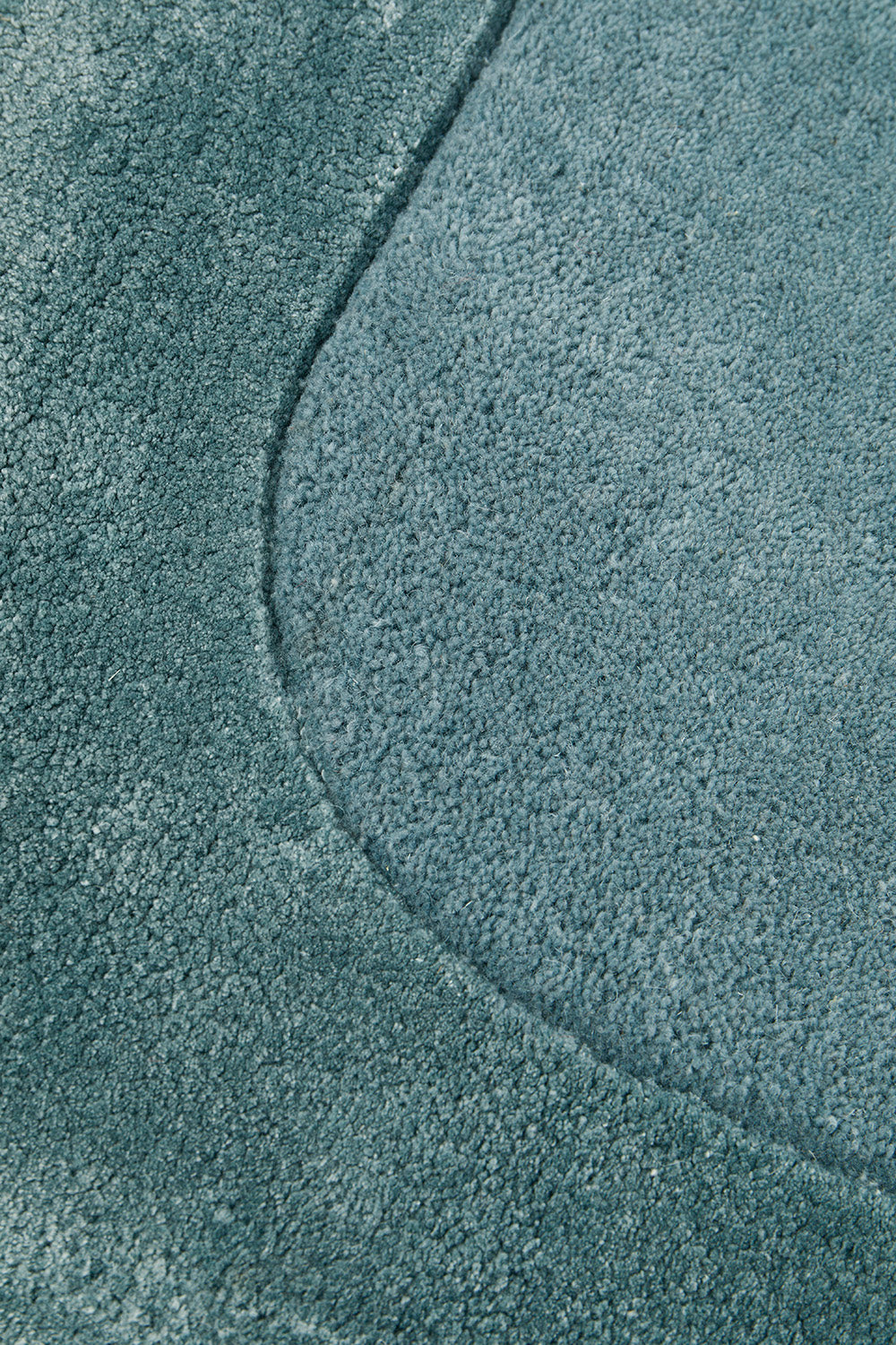 Hunter Blue Wool-Viscose Rug Rug Culture