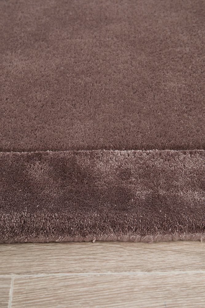 Hunter Grape Wool-Viscose Runner Rug Rug Culture