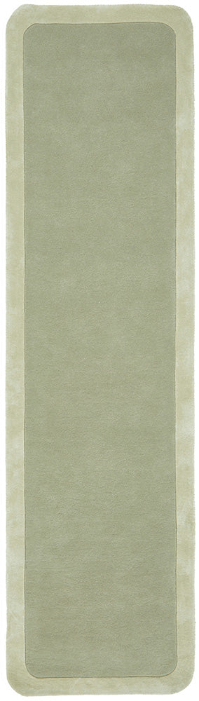 Hunter Sage Wool-Viscose Runner Rug Rug Culture