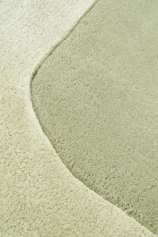 Hunter Sage Wool-Viscose Runner Rug Rug Culture
