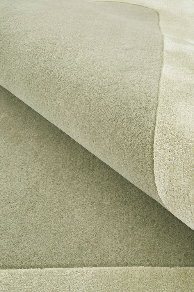 Hunter Sage Wool-Viscose Runner Rug Rug Culture