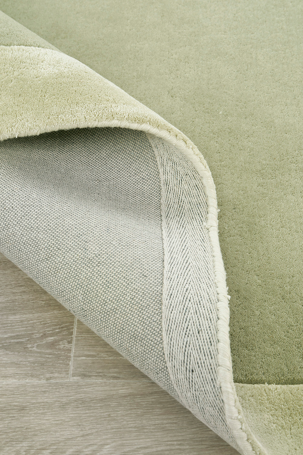 Hunter Sage Wool-Viscose Rug Rug Culture