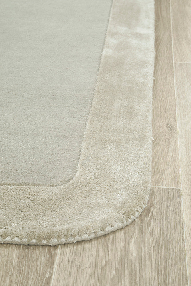 Hunter Silver Wool-Viscose Runner Rug Rug Culture
