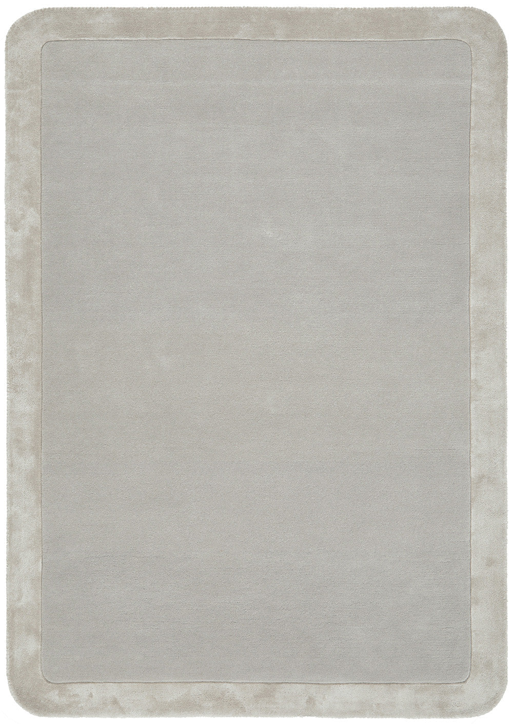 Hunter Silver Wool-Viscose Rug Rug Culture