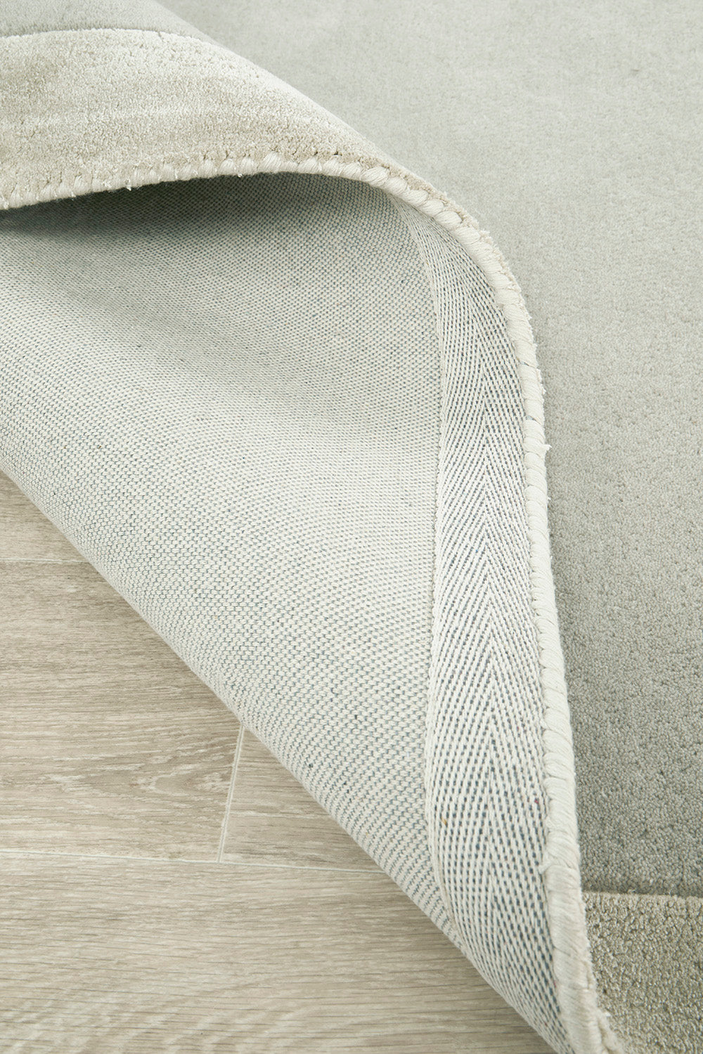 Hunter Silver Wool-Viscose Rug Rug Culture