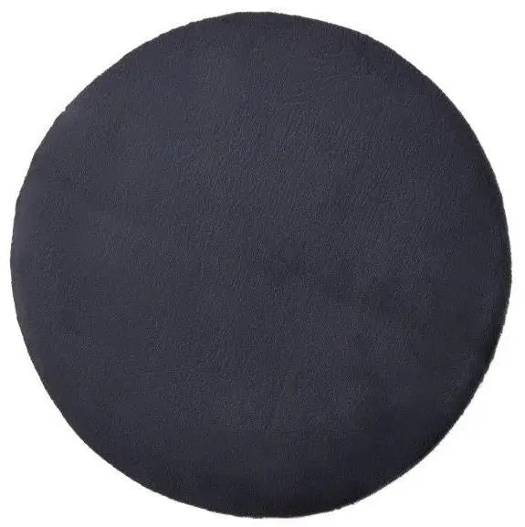 Pony Soft Round Black Rug Italtex