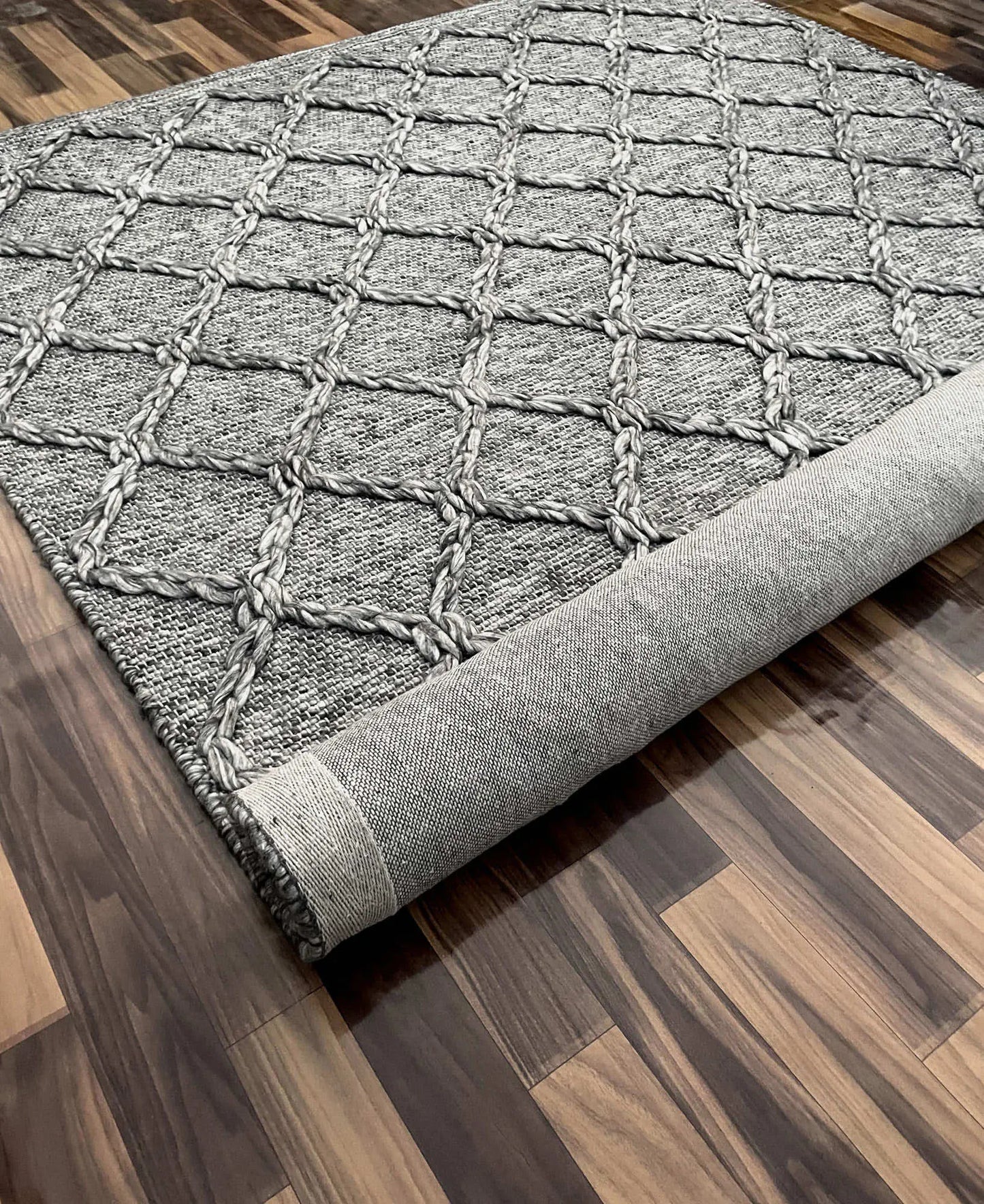 Trinket Dark Grey The Rug Co