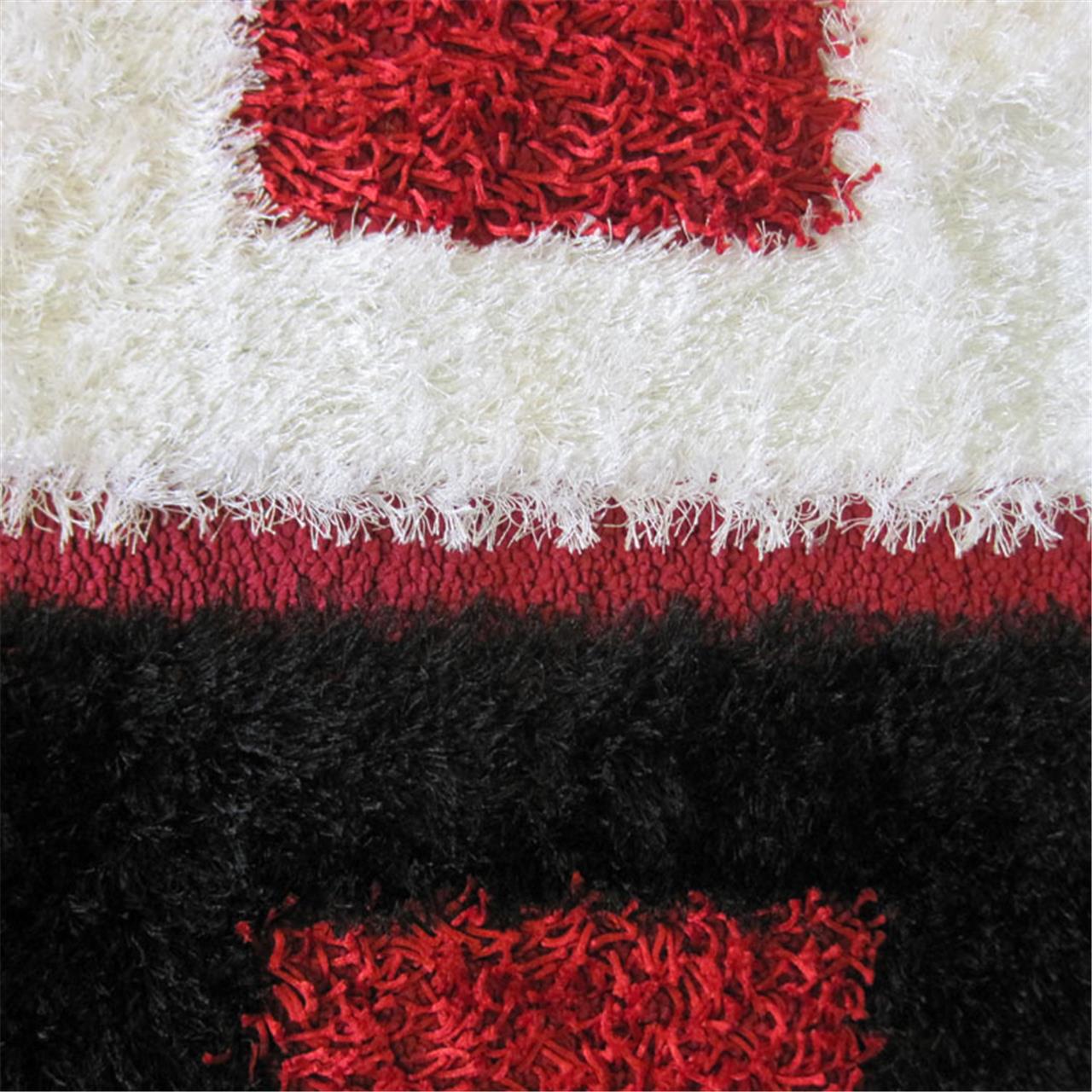 Luxury Shaggy Rug 1206 Red Hallway Shaggy Runner