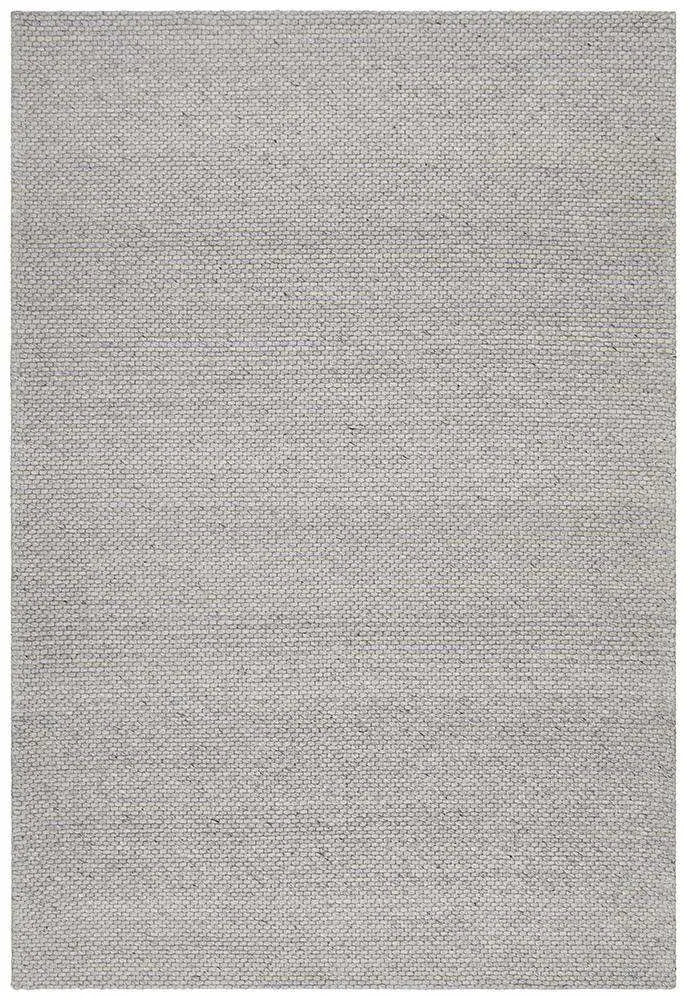 Afroza 320 Grey Wool and Viscose Rug Unitex