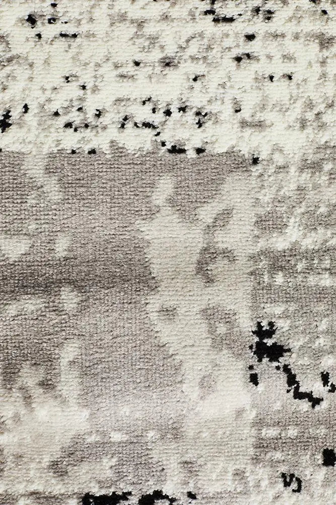 Alicia Modern Distressed Rug Grey Black Silver Rug Culture