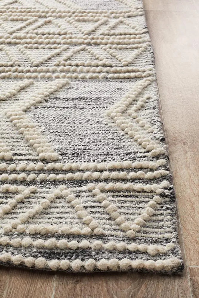 Amber 806 SILVER WOOL RUG Unitex