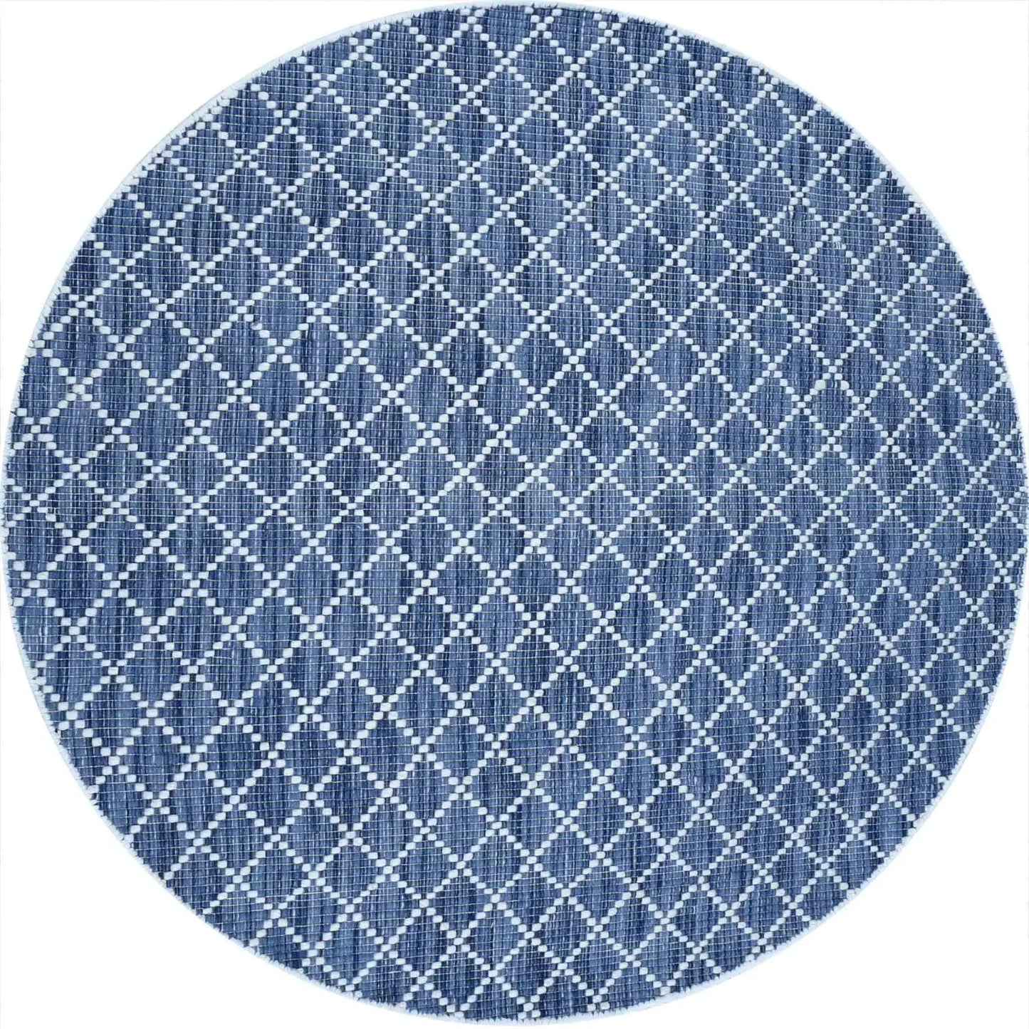 Argine Cross Blue Wool Rug The Rug Co