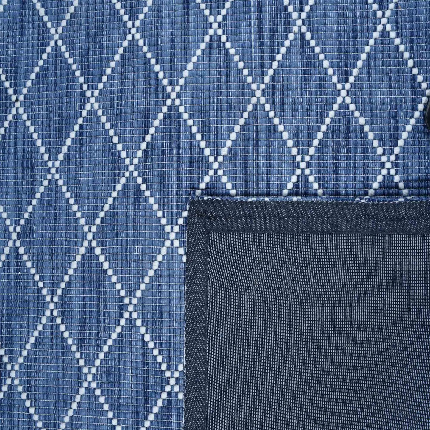Argine Cross Blue Wool Rug The Rug Co