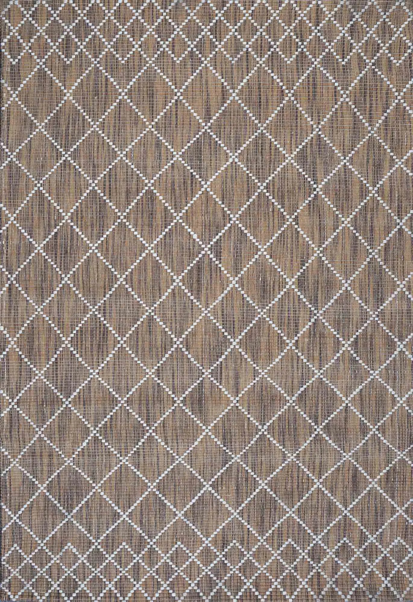 Argine Cross Brown Wool Rug The Rug Co