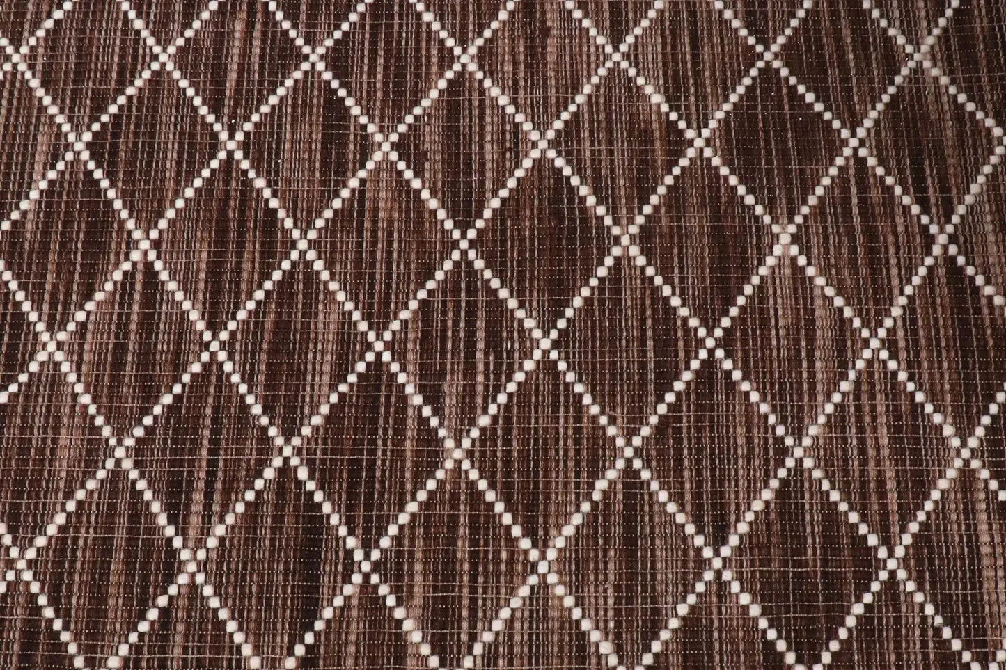 Argine Cross Chocolate Wool Rug The Rug Co