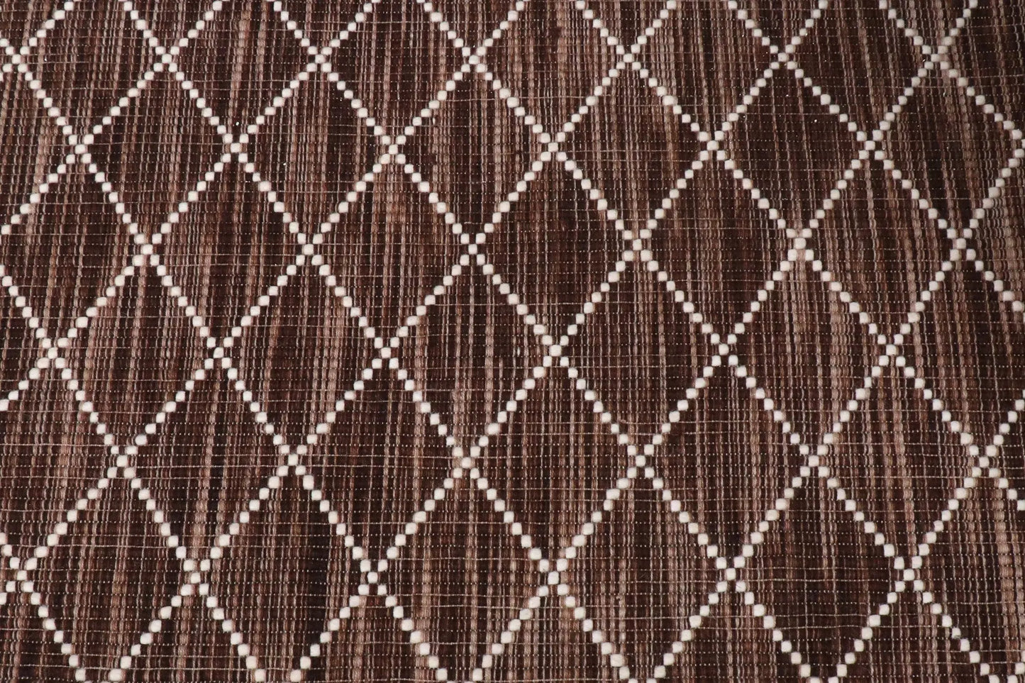 Argine Cross Chocolate Wool Rug The Rug Co