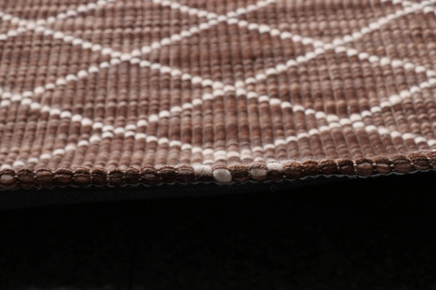 Argine Cross Chocolate Wool Rug The Rug Co