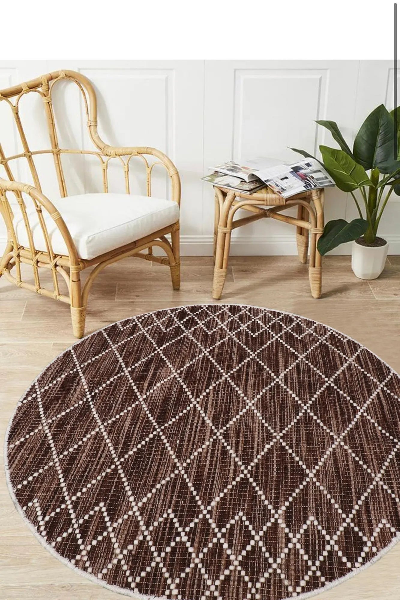 Argine Cross Chocolate Wool Rug The Rug Co