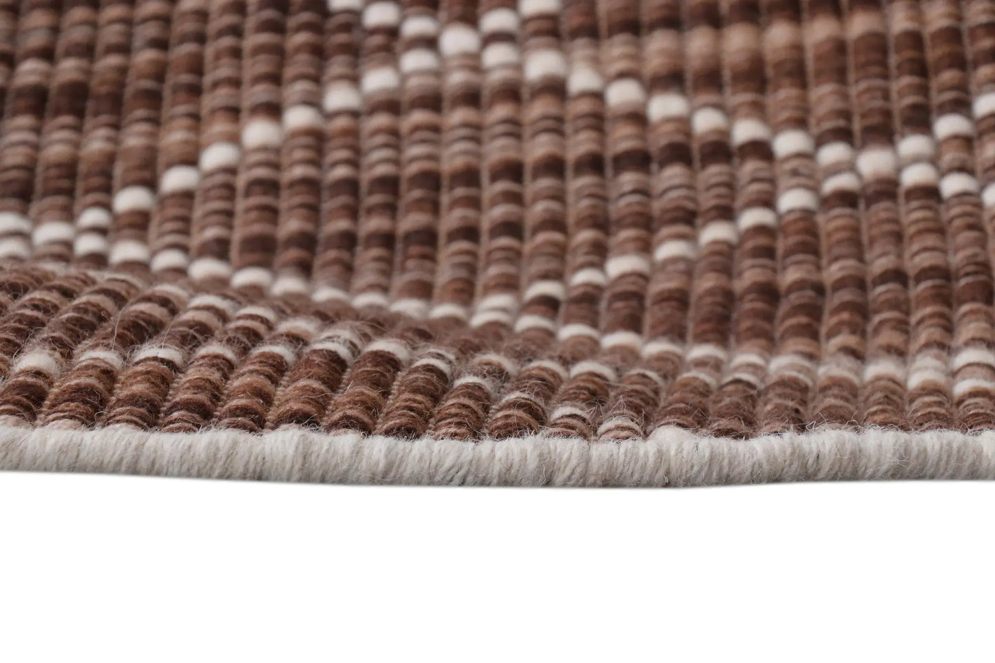Argine Cross Chocolate Wool Rug The Rug Co