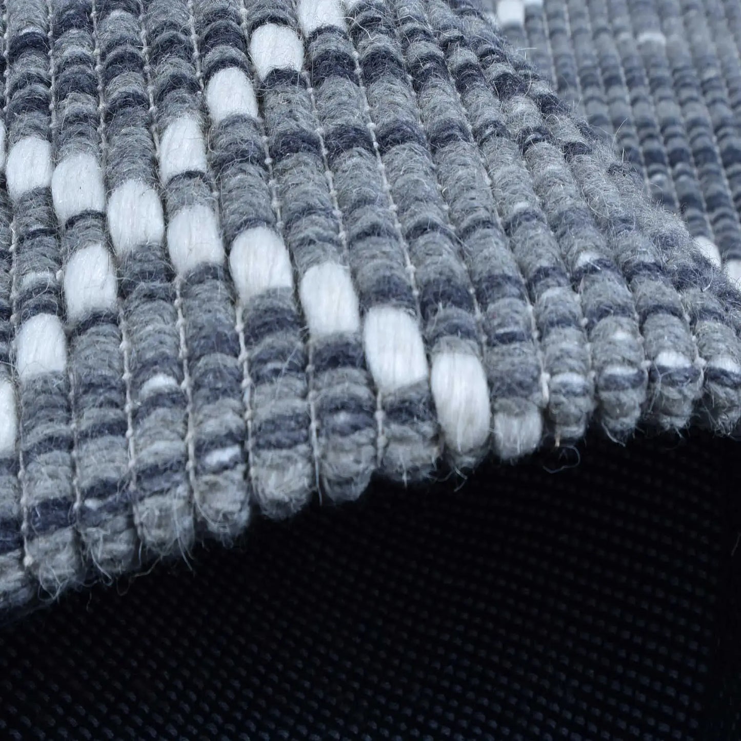 Argine Cross Dk Grey Wool Rug The Rug Co