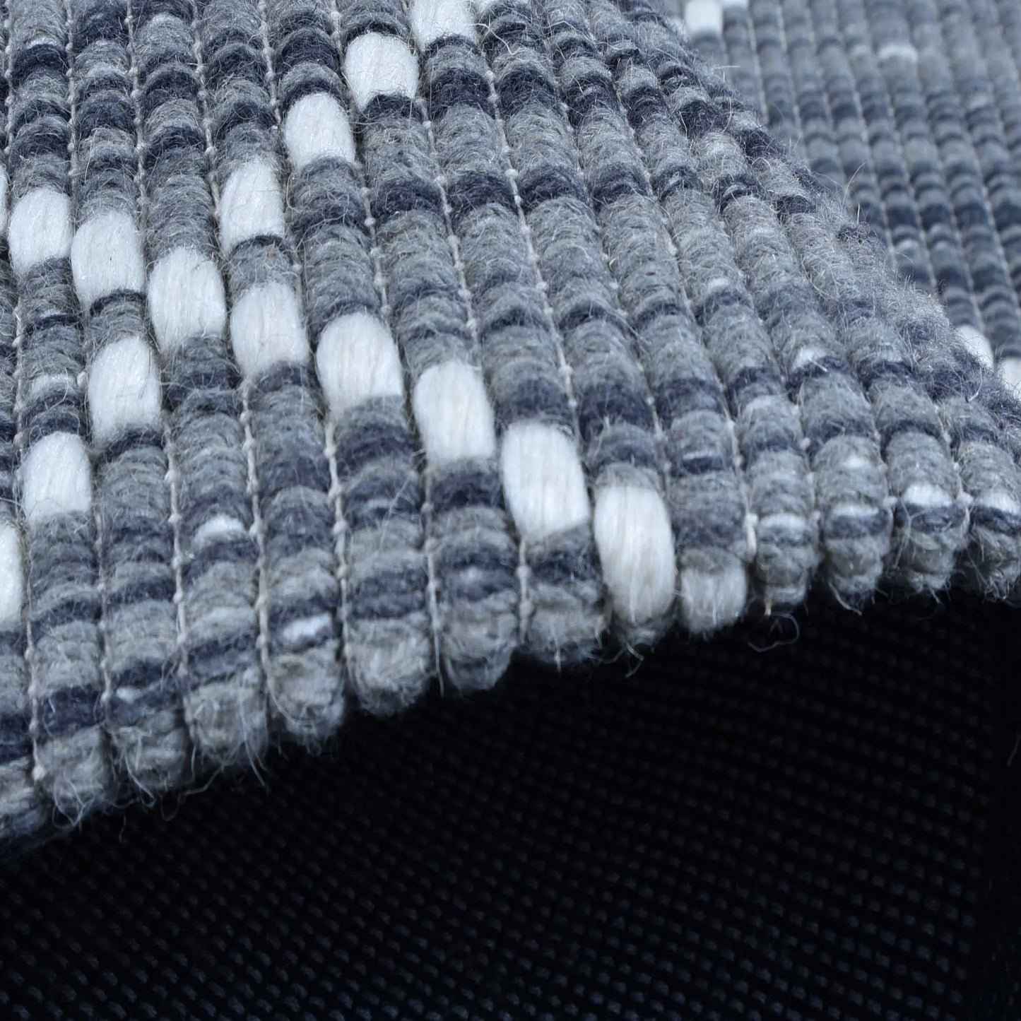 Argine Cross Dk Grey Wool Rug The Rug Co