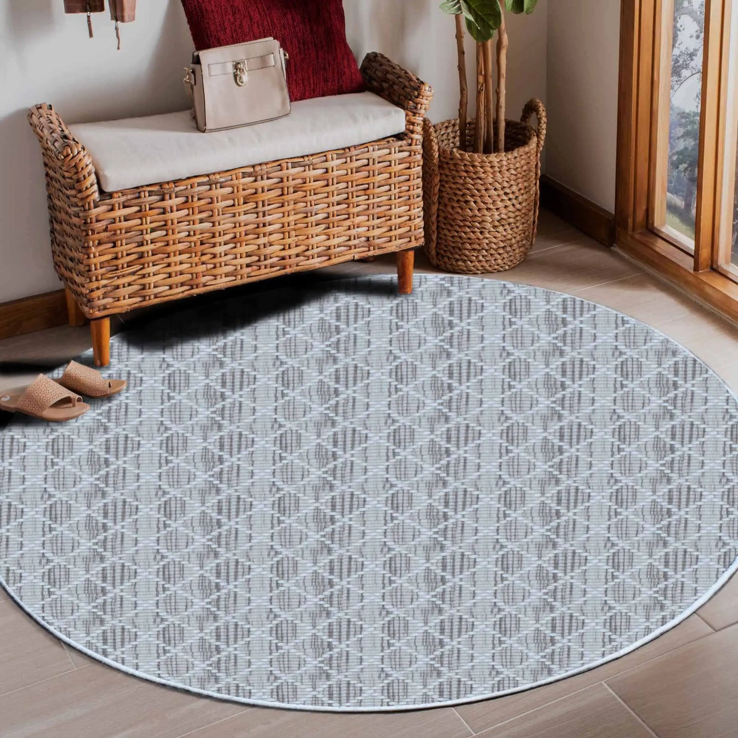 Argine Cross Natural Wool Rug The Rug Co