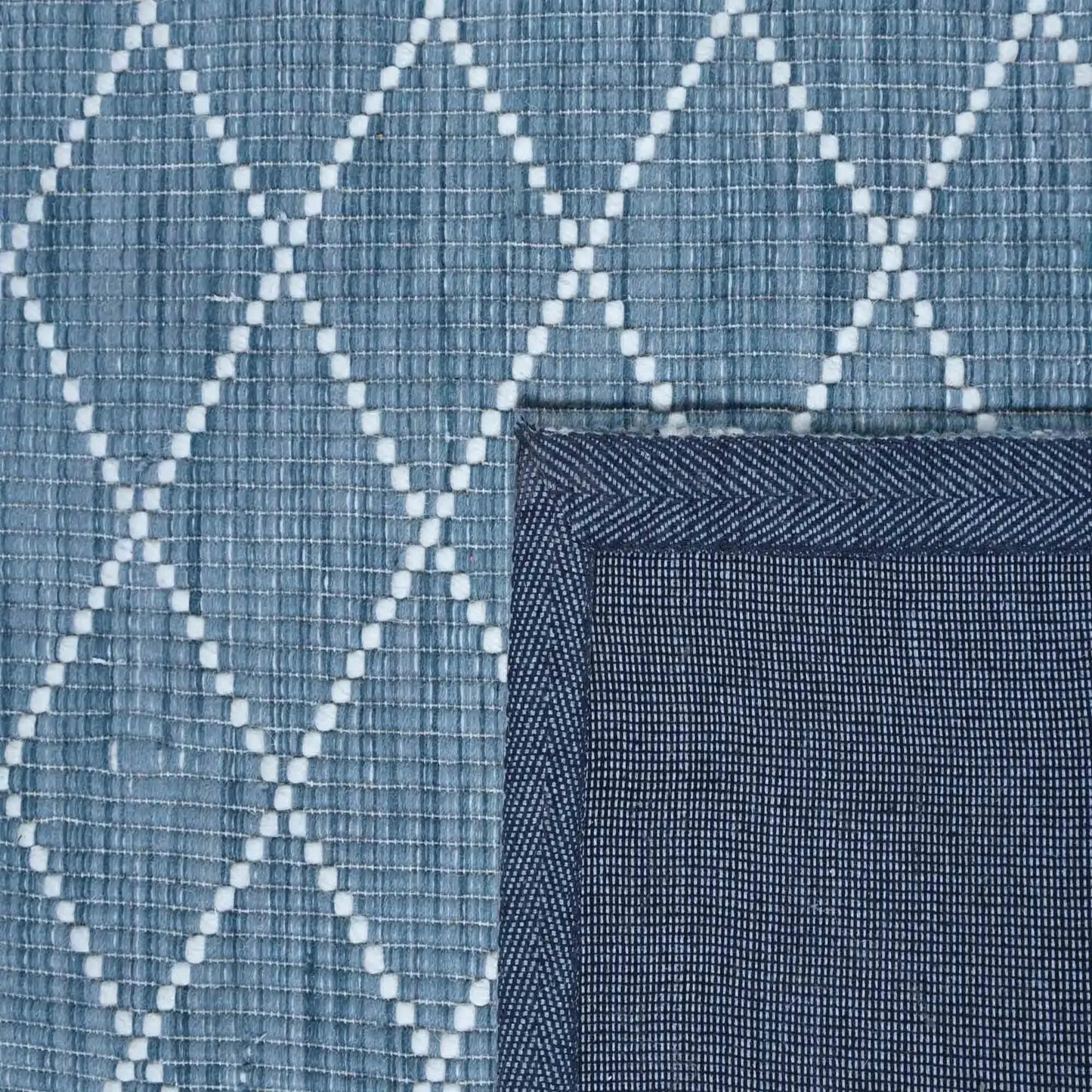 Argine Cross Teal Wool Rug The Rug Co