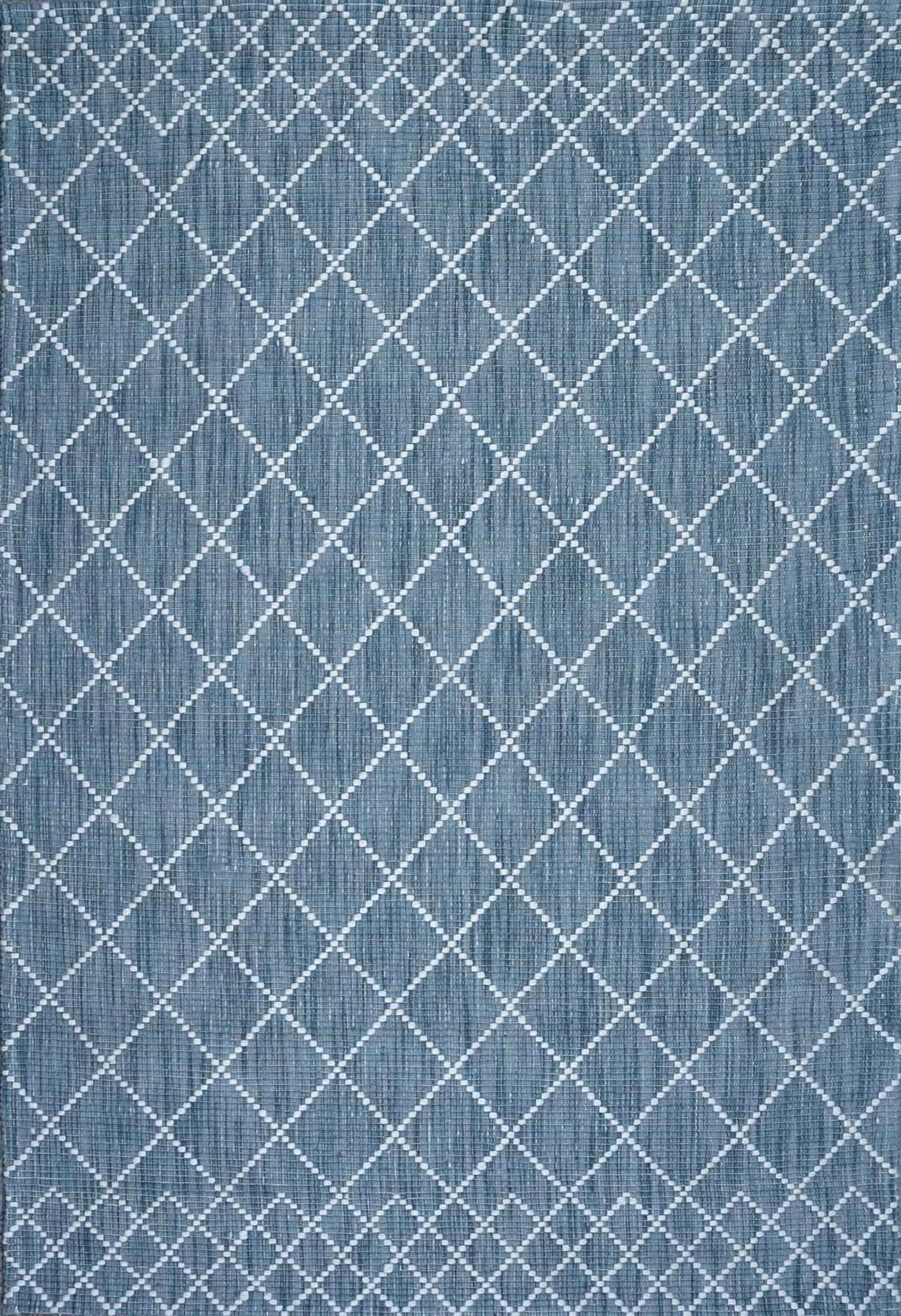 Argine Cross Teal Wool Rug The Rug Co