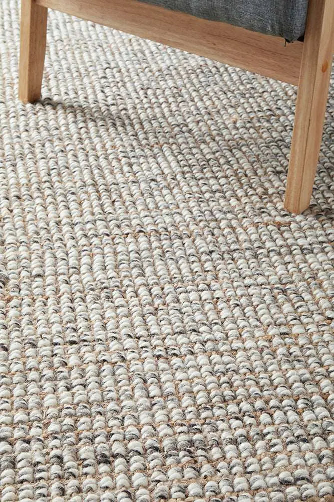 Aspera wool-Jute Grey Runner Rug RUG CULTURE