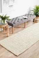Asrin Barker Bleach Jute Hallway Runner Unitex