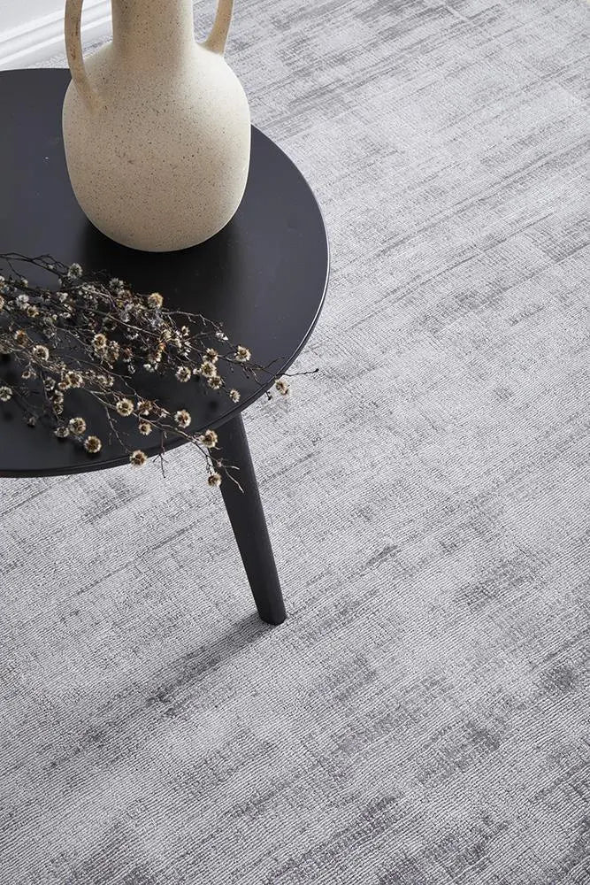 Bayliss Grey Viscose Rug RUG CULTURE