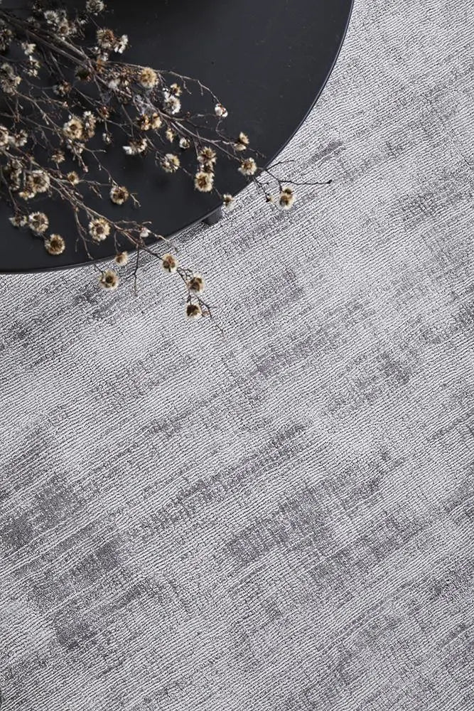 Bayliss Grey Viscose Rug RUG CULTURE