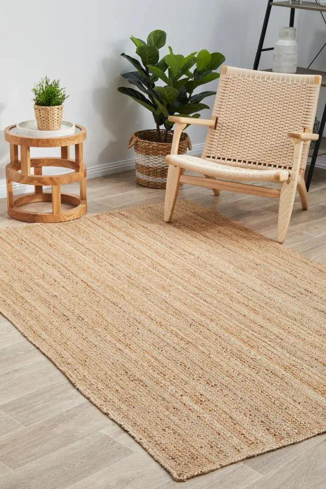 Bondi Natural Jute hand braided Rug RUG CULTURE