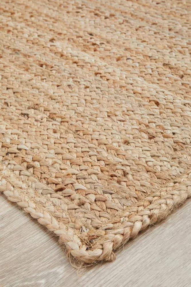 Bondi Natural Jute hand braided Rug RUG CULTURE