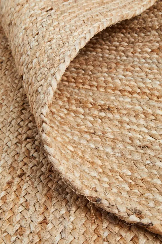 Bondi Natural Jute hand braided Rug RUG CULTURE