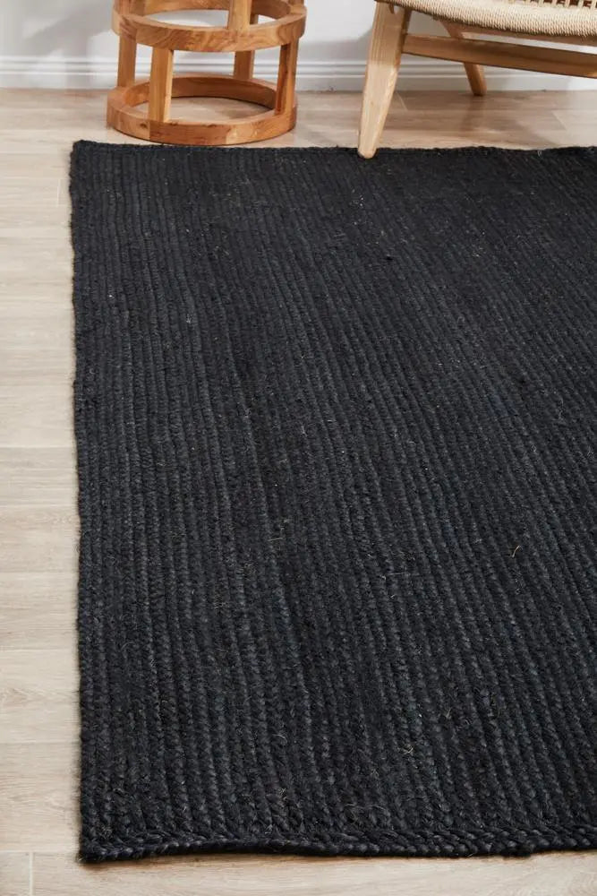 Bondi Natural Black Jute Rug RUG CULTURE